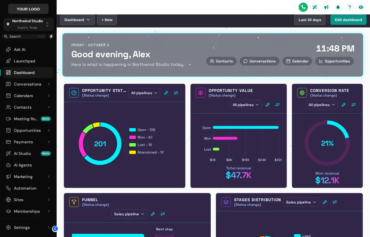 Cyber Grid dashboard design with neon grid lines